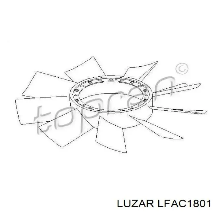 Вентилятор охолодження радіатора LFAC1801 Luzar