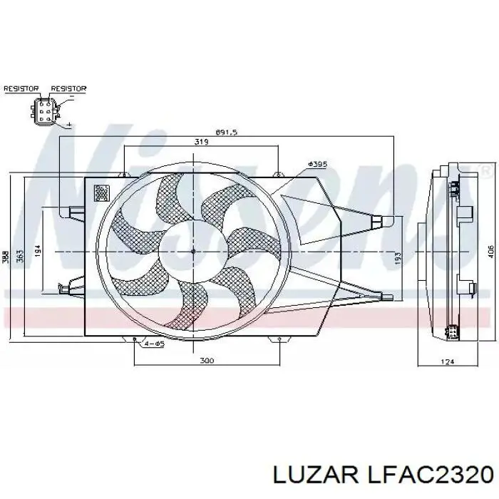 LFAC2320 Luzar вентилятор/крильчатка радіатора кондиціонера