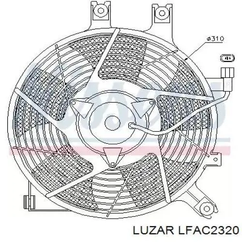 Вентилятор/крильчатка радіатора кондиціонера LFAC2320 Luzar