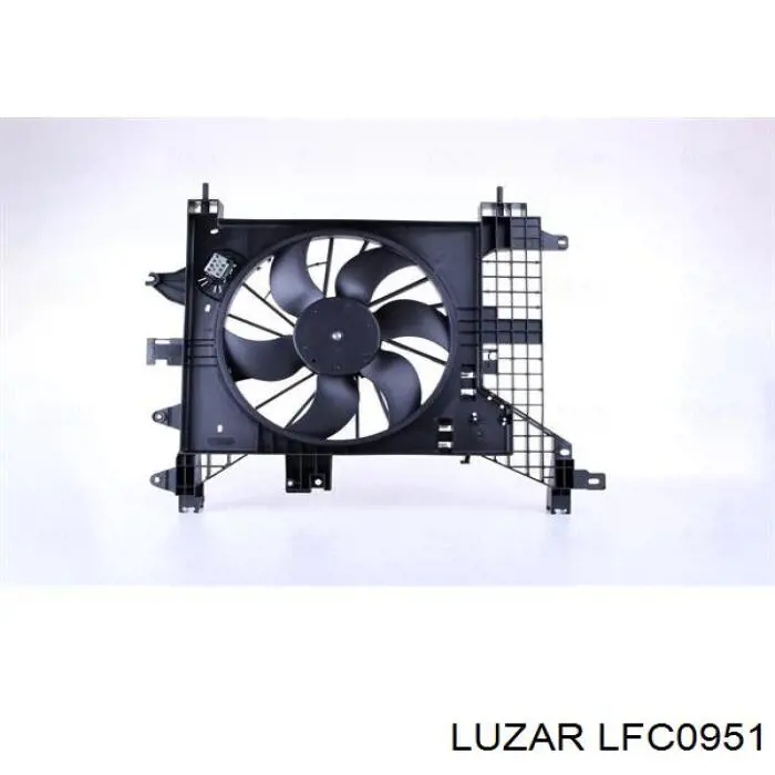 LFC0951 Luzar дифузор радіатора охолодження, в зборі з двигуном і крильчаткою