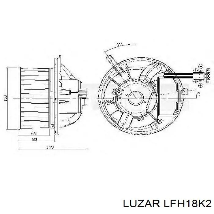 Двигун вентилятора пічки (обігрівача салону) Luzar LFH18K2 ціна, від 49.39 USD