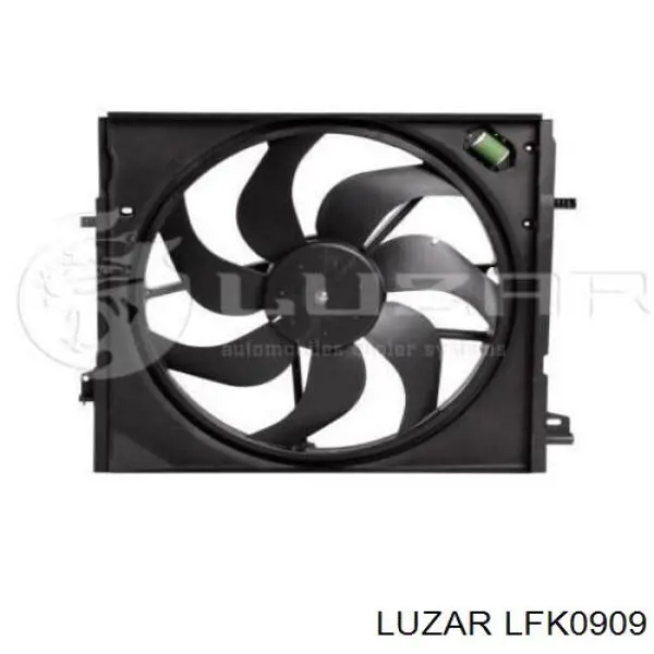 LFK0909 Luzar дифузор радіатора охолодження, в зборі з двигуном і крильчаткою