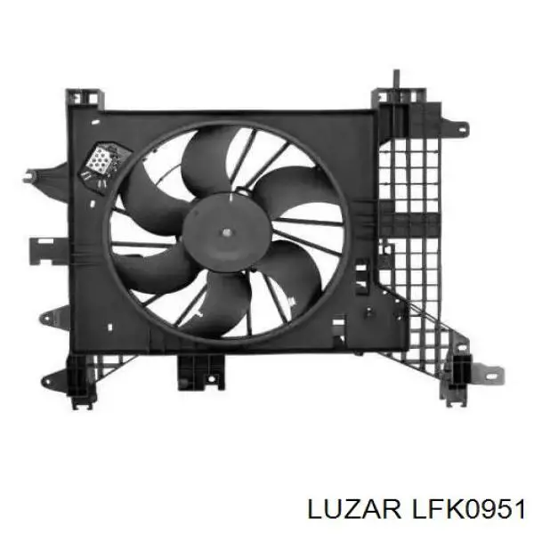 LFK0951 Luzar дифузор радіатора охолодження, в зборі з двигуном і крильчаткою