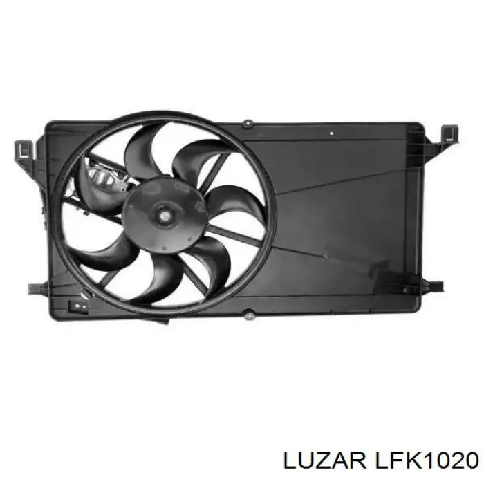 LFK1020 Luzar дифузор радіатора охолодження, в зборі з двигуном і крильчаткою
