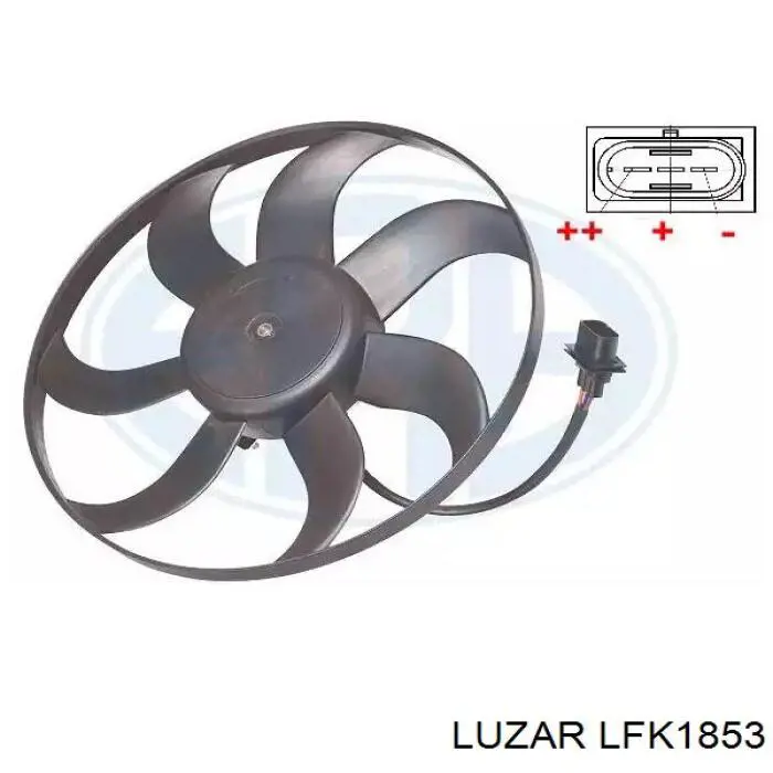 Електровентилятор кондиціонера в зборі (мотор + крильчатка) Luzar LFK1853