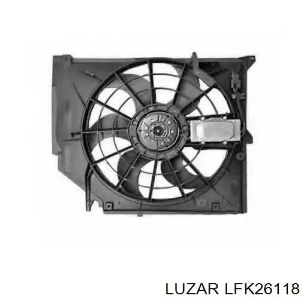 LFK26118 Luzar дифузор радіатора охолодження, в зборі з двигуном і крильчаткою