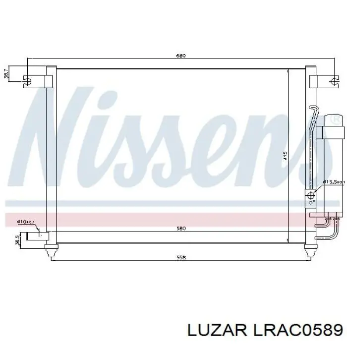 LRAC0589 Luzar радіатор кондиціонера