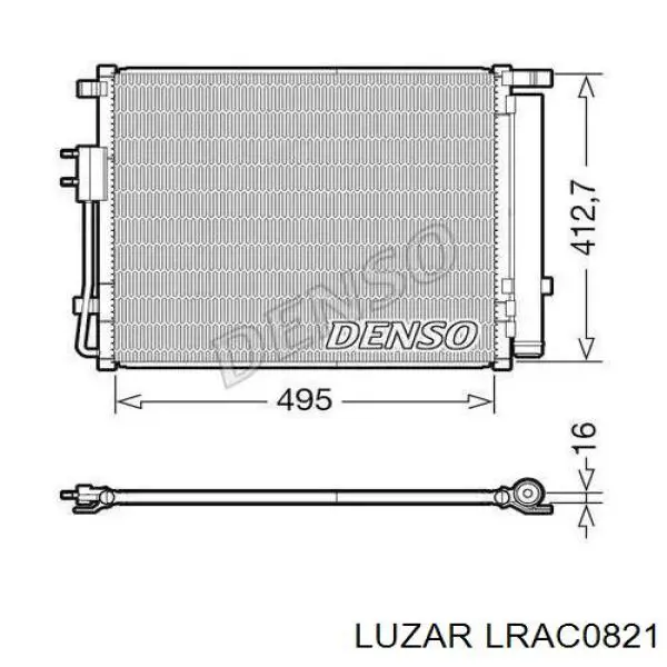 Купити LRAC0821 Luzar Радіатор системи охолодження кондиціонера