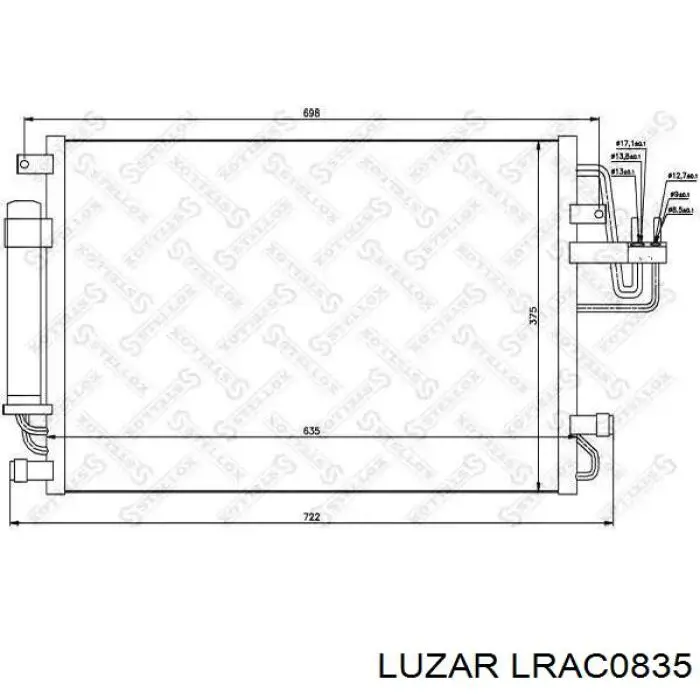 Радіатор кондиціонера LRAC0835 Luzar