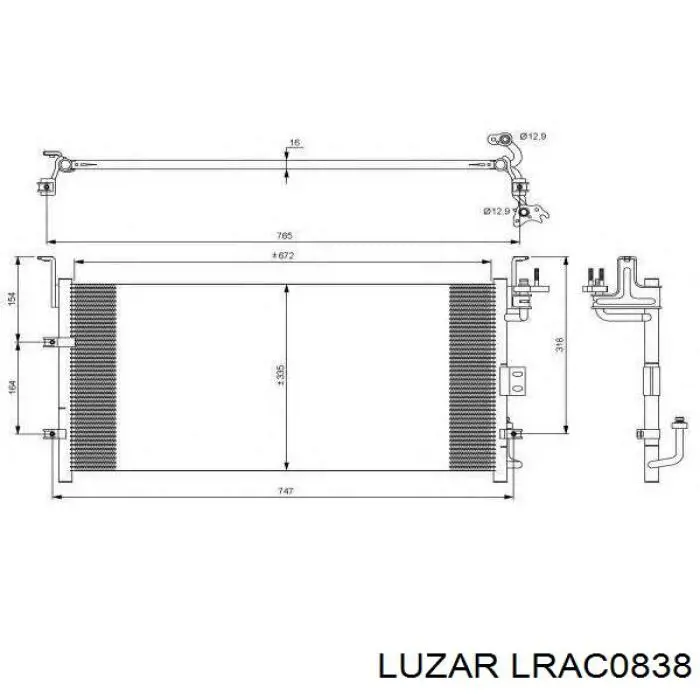 LRAC0838 Luzar радіатор кондиціонера