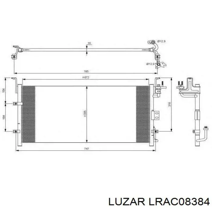 LRAC08384 Luzar радіатор кондиціонера