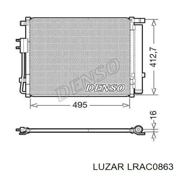 Конденсатор кондиціонера Luzar LRAC0863 ціна, від 76.01 USD