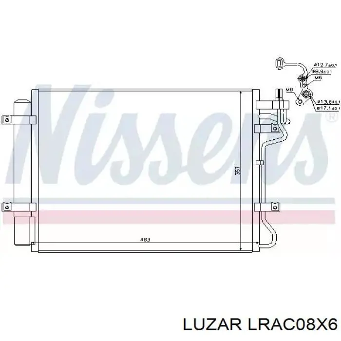 Купити LRAC08X6 Luzar Радіатор системи охолодження кондиціонера