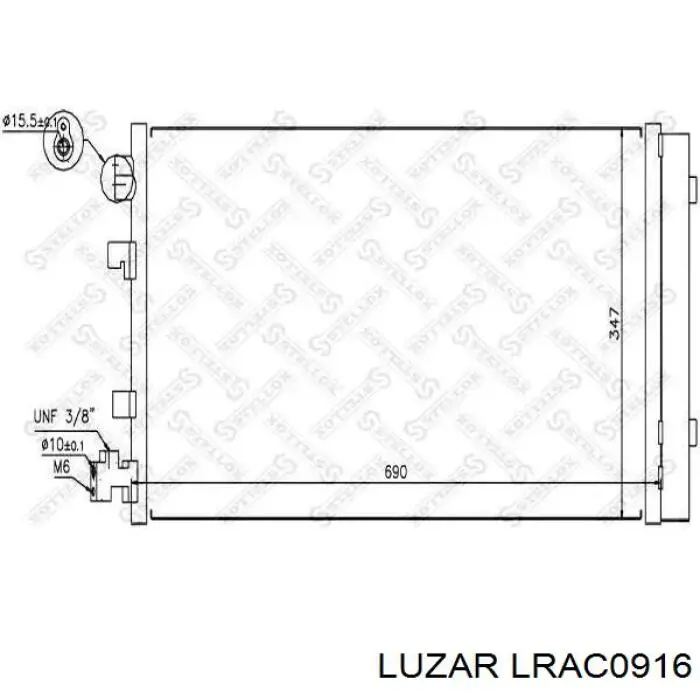 Радіатор кондиціонера LRAC0916 Luzar