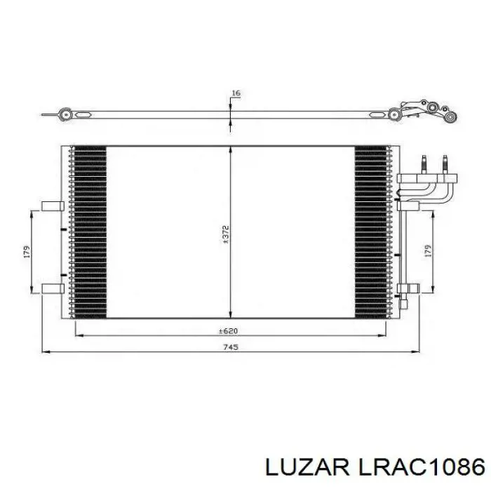 Купити LRAC1086 Luzar Радіатор системи охолодження кондиціонера