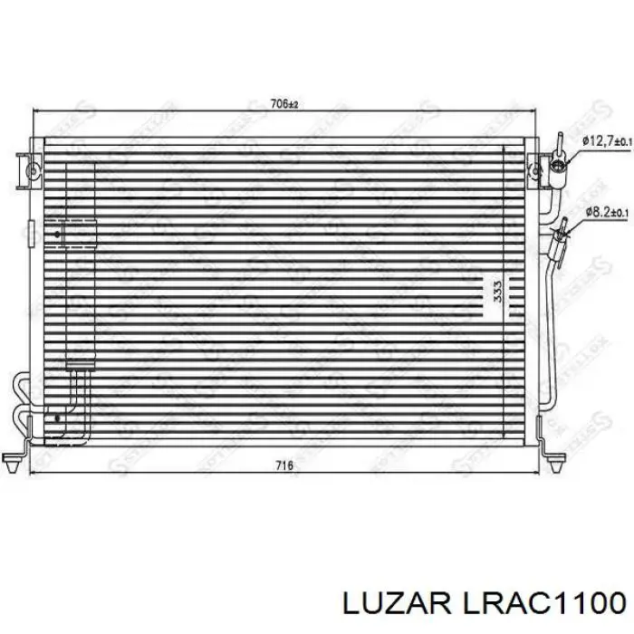 Конденсатор кондиціонера Luzar LRAC1100 ціна, від 83.00 USD