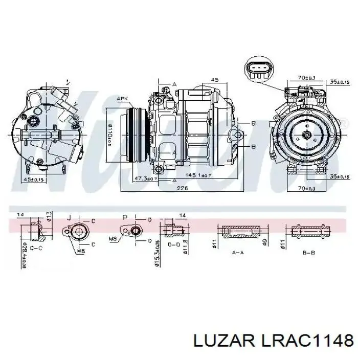 Купити LRAC1148 Luzar Радіатор системи охолодження кондиціонера