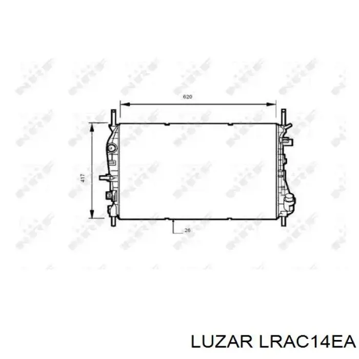 Радіатор охолодження кондиціонера Luzar LRAC14EA