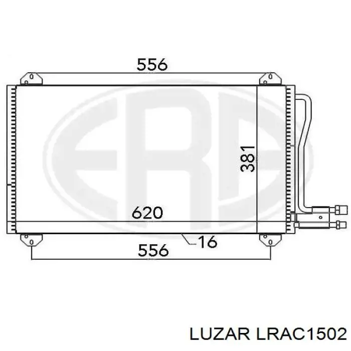 Радіатор кондиціонера LRAC1502 Luzar