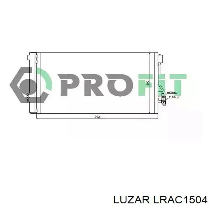 Радіатор кондиціонера LRAC1504 Luzar