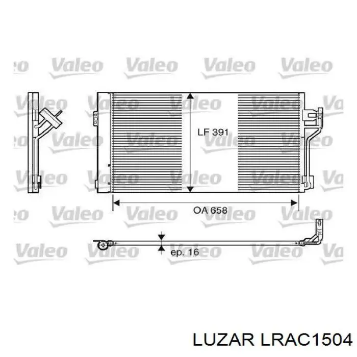 Радіатор охолодження кондиціонера Luzar LRAC1504
