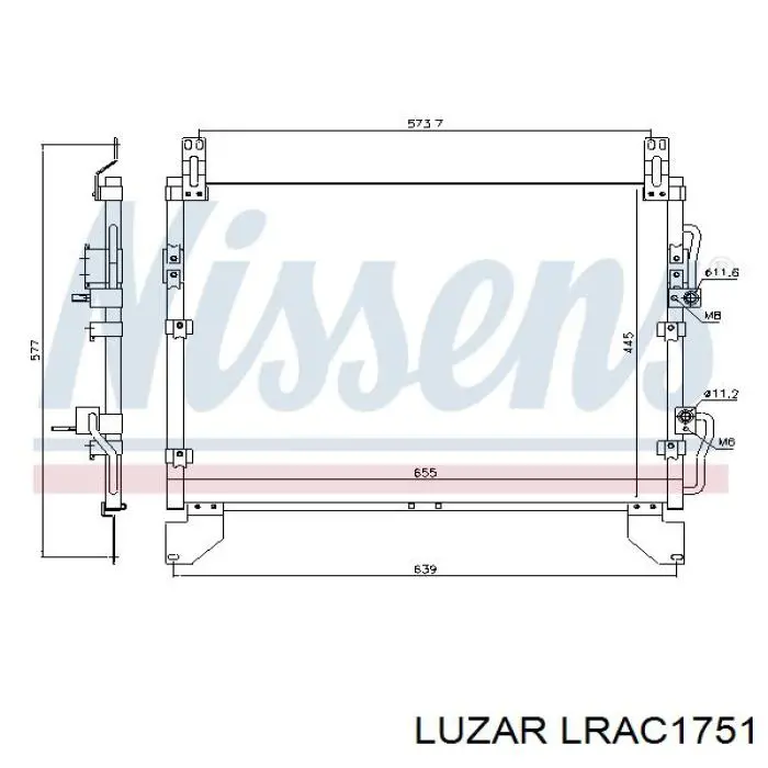 LRAC1751 Luzar радіатор кондиціонера