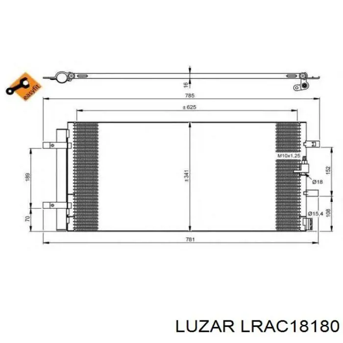 LRAC18180 Luzar радіатор кондиціонера