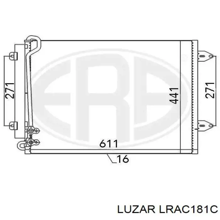 Радіатор охолодження кондиціонера Luzar LRAC181C