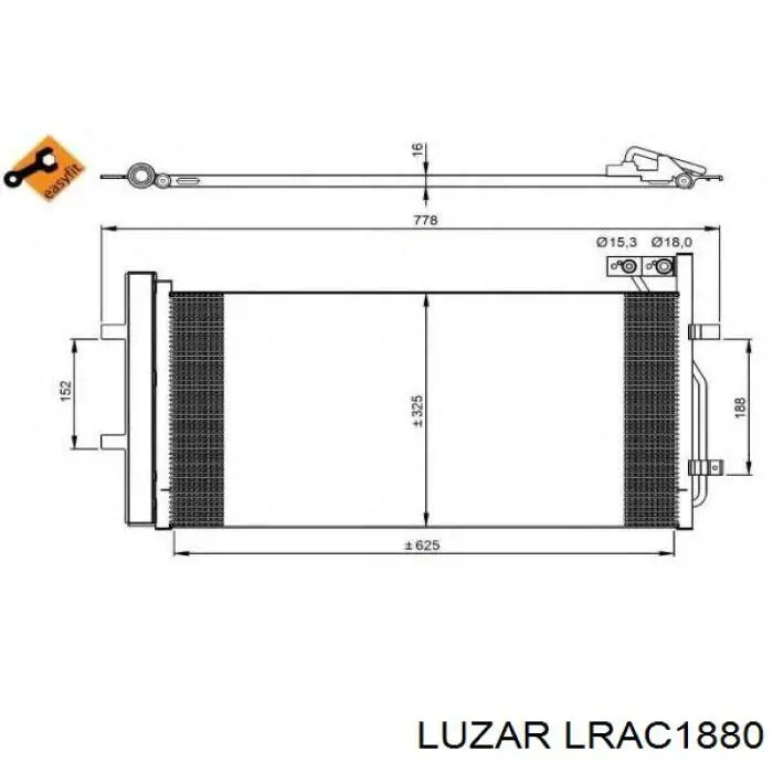 Конденсатор кондиціонера Luzar LRAC1880 ціна, від 98.65 USD