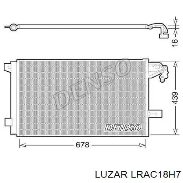 Радіатор охолодження кондиціонера Luzar LRAC18H7