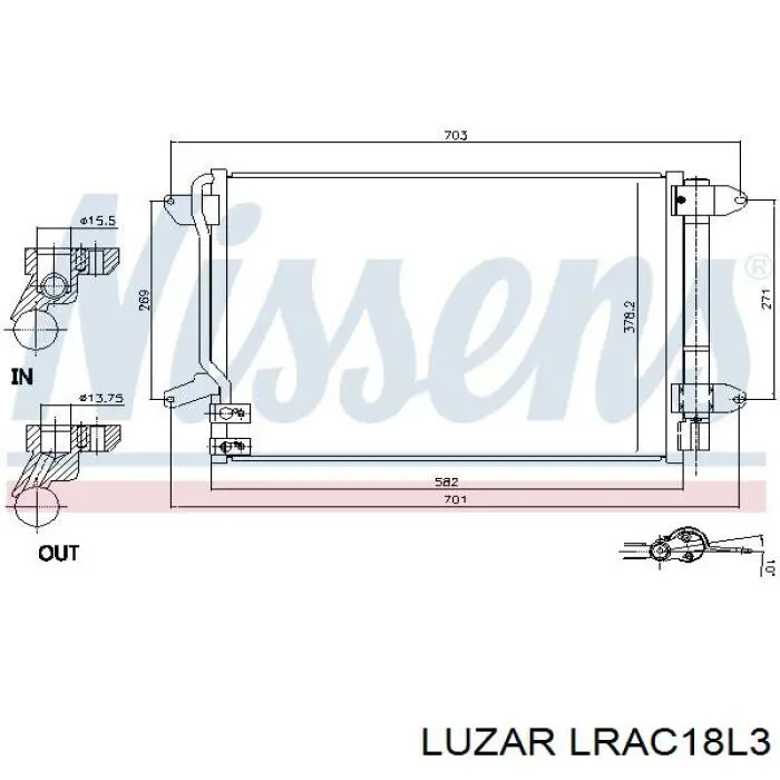 Купити LRAC18L3 Luzar Радіатор системи охолодження кондиціонера