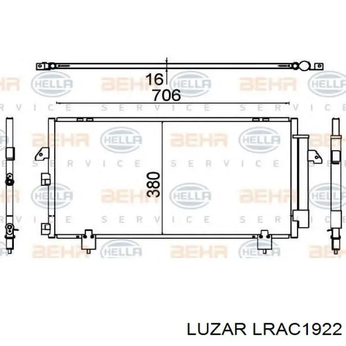 Конденсатор кондиціонера Luzar LRAC1922 ціна, від 76.36 USD