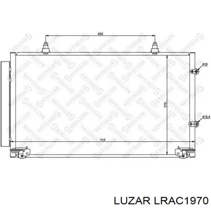 Купити LRAC1970 Luzar Радіатор системи охолодження кондиціонера