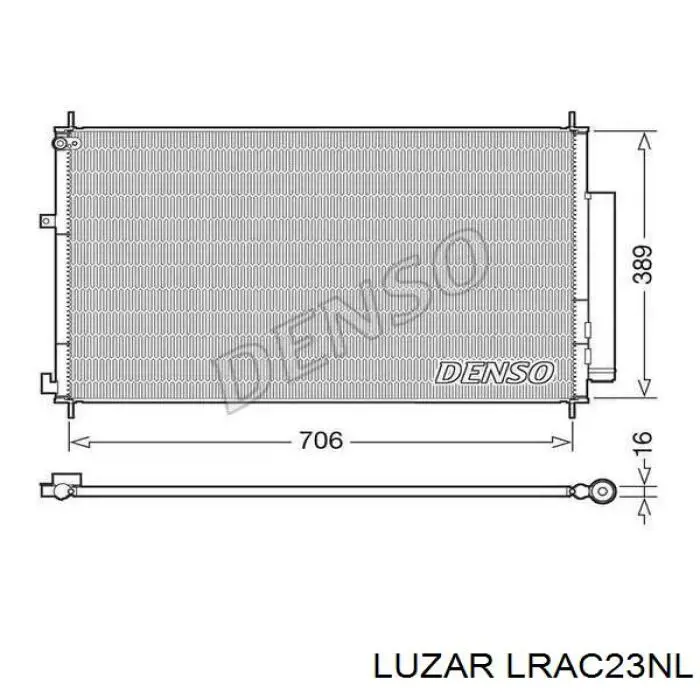 Радіатор охолодження кондиціонера Luzar LRAC23NL