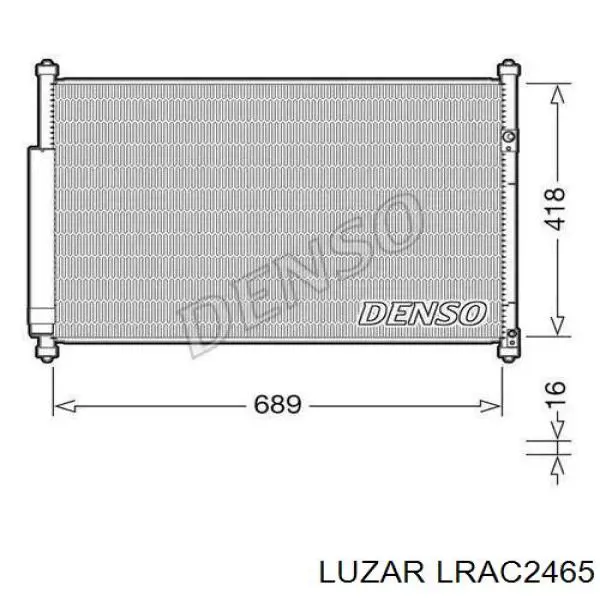 Радіатор охолодження кондиціонера Luzar LRAC2465