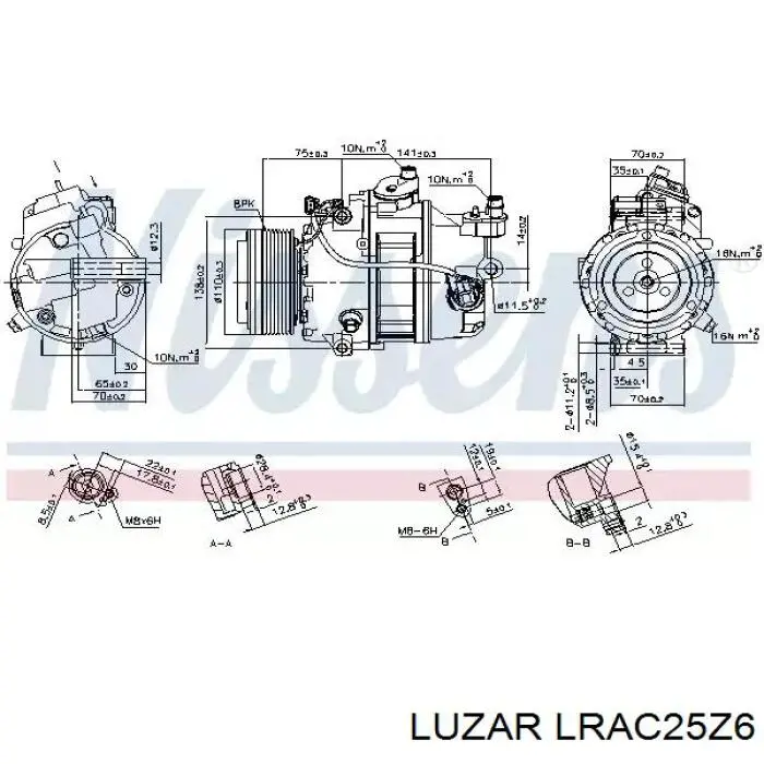 Радіатор охолодження кондиціонера Luzar LRAC25Z6