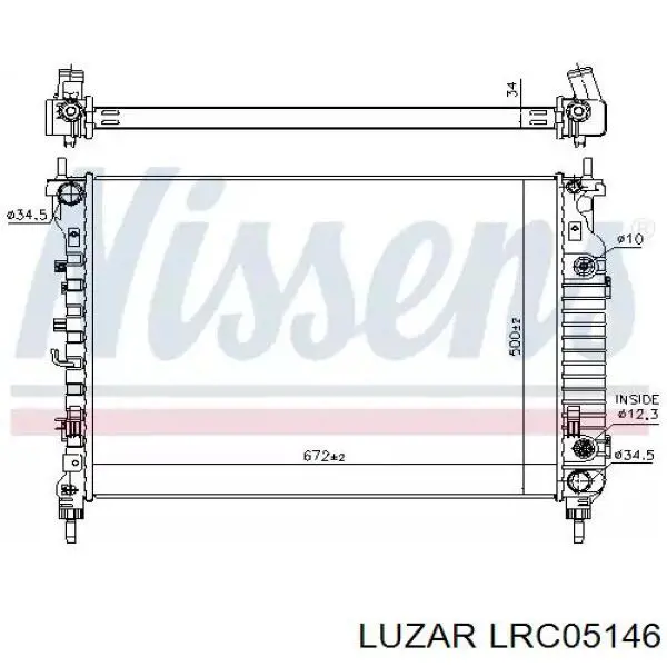 Радіатор основний Luzar LRC05146 ціна, від 151.78 USD