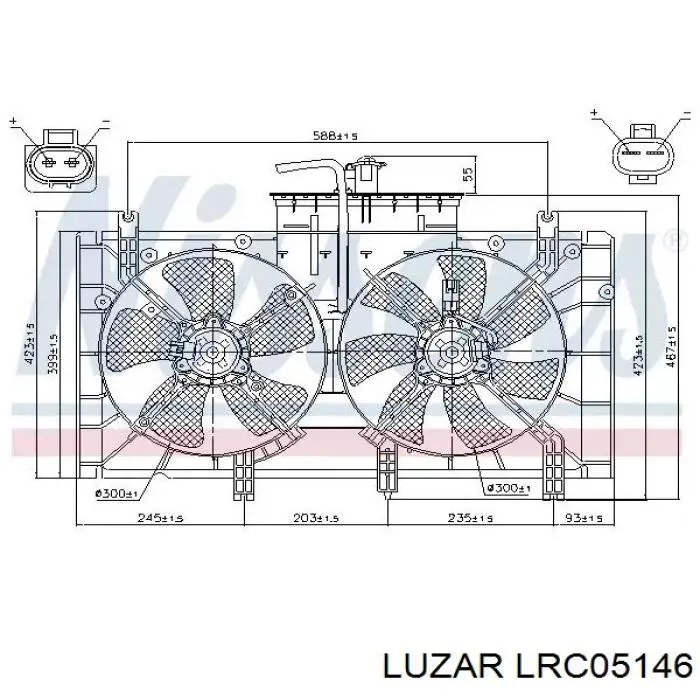 LRC05146 Luzar радіатор охолодження двигуна