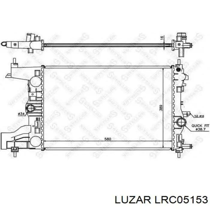 LRC05153 Luzar радіатор охолодження двигуна
