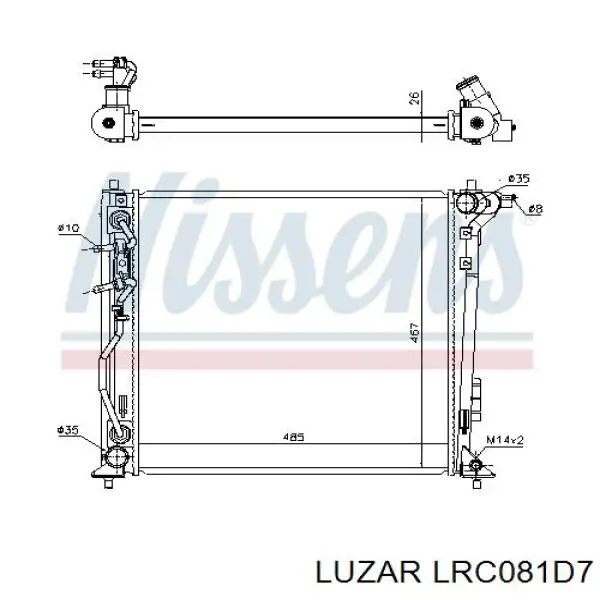 LRC081D7 Luzar радіатор охолодження двигуна