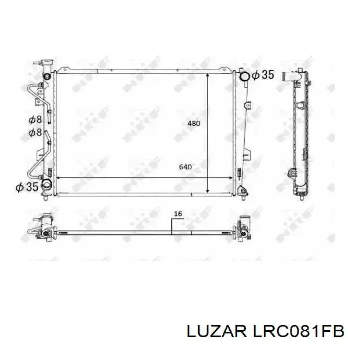 Радіатор основний Luzar LRC081FB ціна, від 55.79 USD
