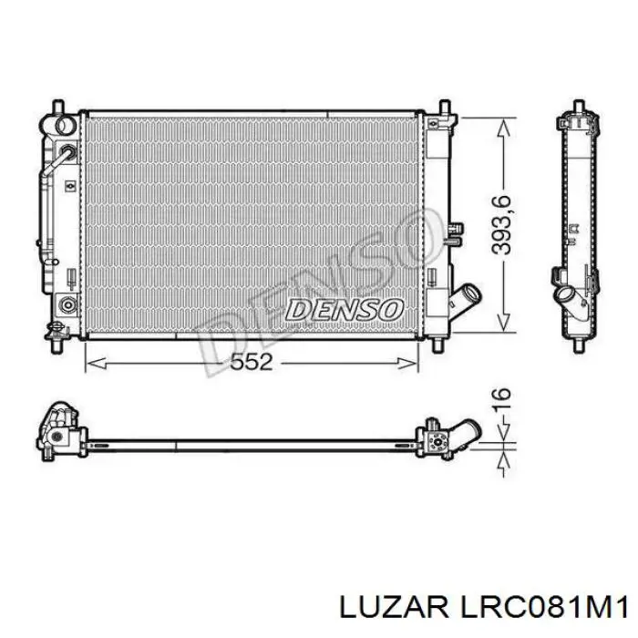 LRC081M1 Luzar радіатор охолодження двигуна