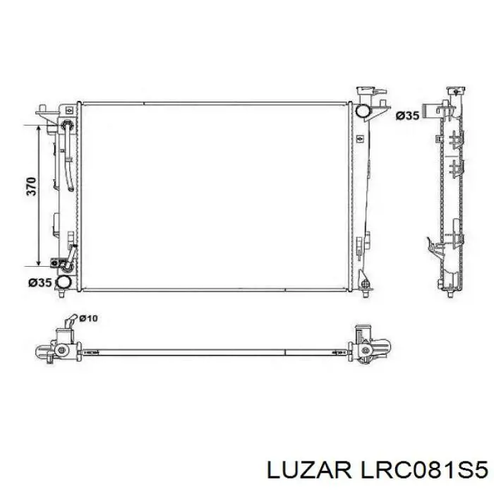LRC081S5 Luzar Радіатор охолодження двигуна