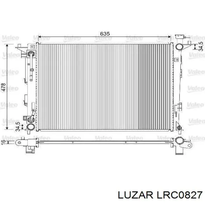 Радіатор основний Luzar LRC0827 ціна, від 54.25 USD