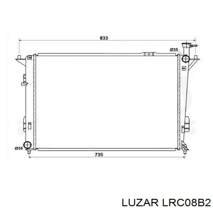 Радіатор охолодження двигуна LRC08B2 Luzar