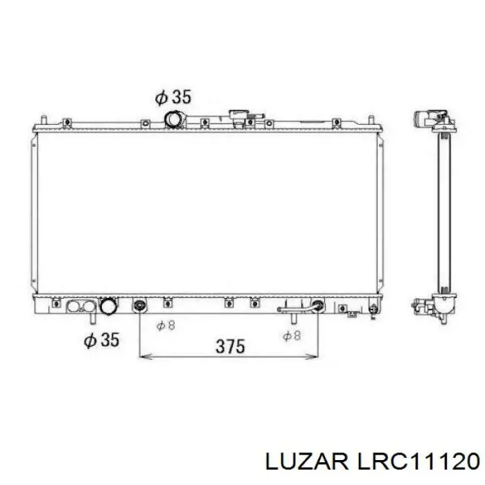 Радіатор LRC11120 Luzar