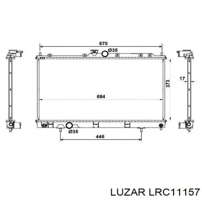 LRC11157 Luzar радіатор охолодження двигуна