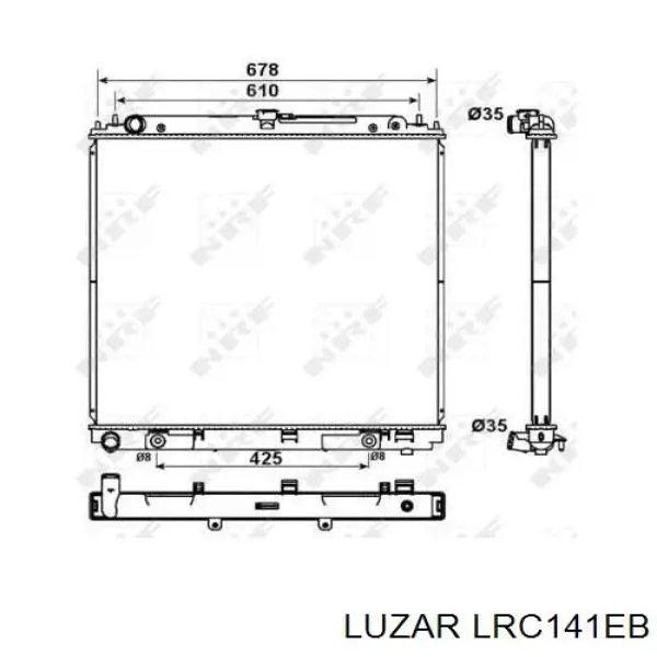 Радіатор охолодження двигуна LRC141EB Luzar