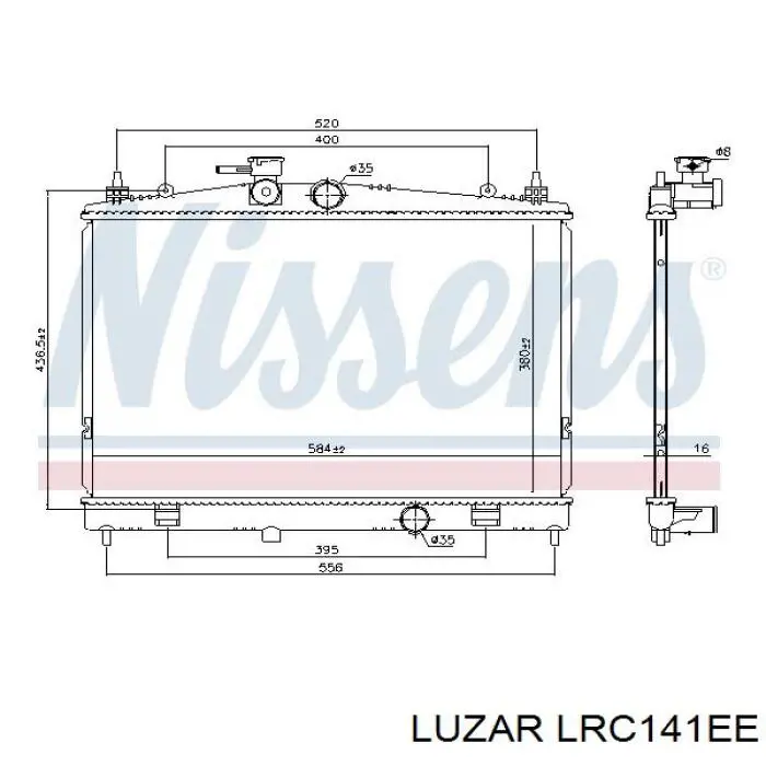 LRC141EE Luzar радіатор охолодження двигуна