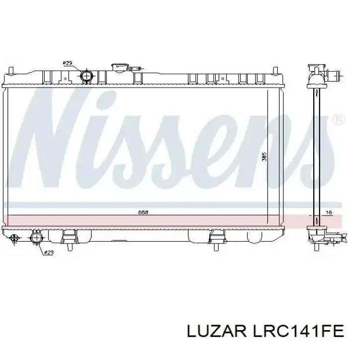 Купити LRC141FE Luzar Радіатор двигуна